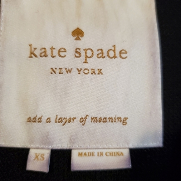 Kate Spde Broome Street Double Breasted Pea Coat Black Size XS - Picture 10 of 10